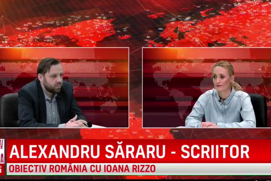Alexandru Sararu invitat in platoul emisiunii "Obiectiv Romania" cu Ioana Rizzo